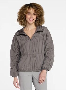 Avia Women's Ripstop Zip Jacket with Hood, Lightweight Size M